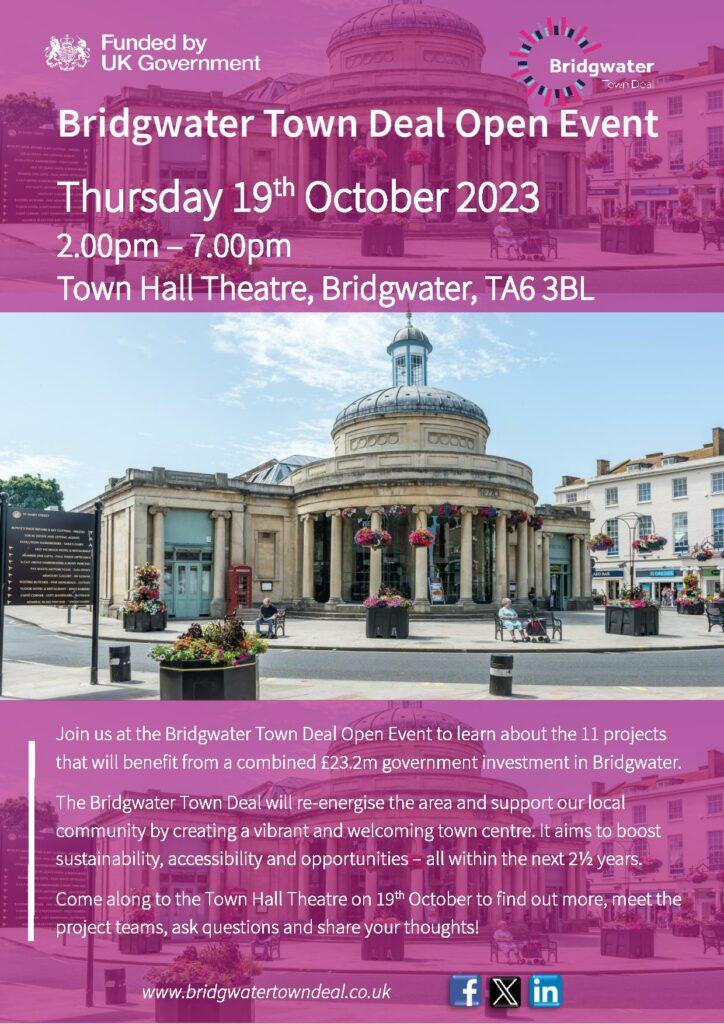 Bridgwater Town Deal Open Event Adv (long) page 001