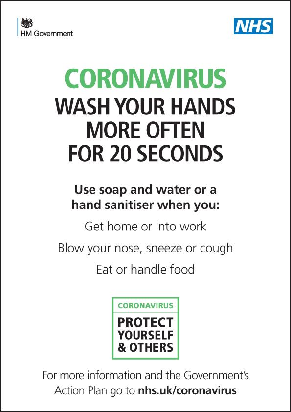 Coronavirus Print Friendly A4 Poster