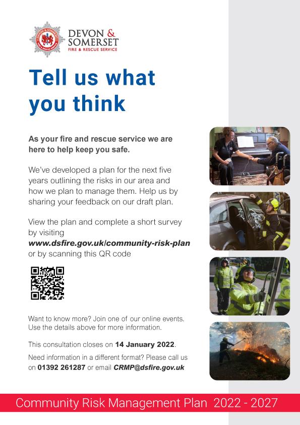 Consultation poster Devon and Somerset Fire and Rescue Service